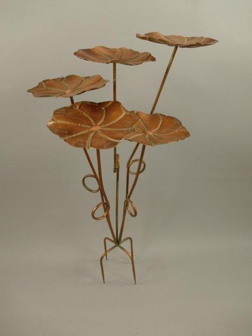Beeldje - Large metal flower / Leaves - garden art - IJzer, Antiek en Kunst, Curiosa en Brocante