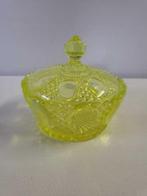 Bonbonnière en verre d’uranium moulé - Suikerkom -, Antiek en Kunst