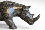 sculptuur, Imposante Neushoorn - 26 cm - Brons, Antiek en Kunst