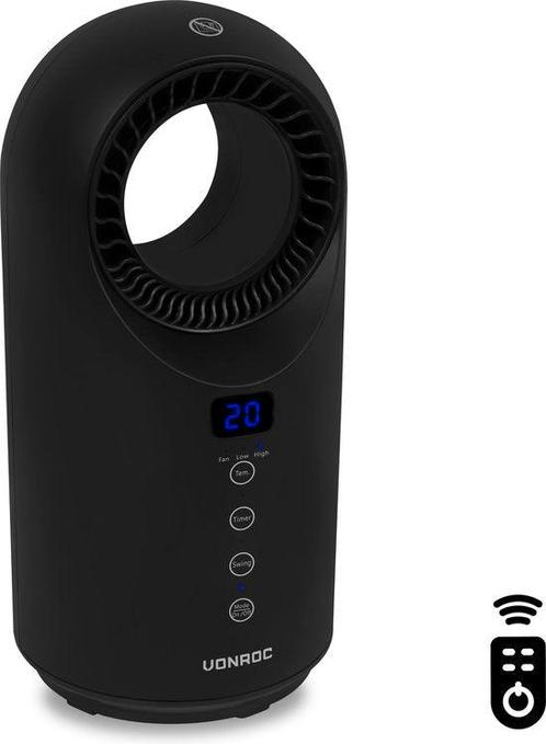 VONROC Elektrische kachel – ventilatorkachel - 1000W/1500W –, Doe-het-zelf en Bouw, Gereedschap | Overige machines, Ophalen of Verzenden