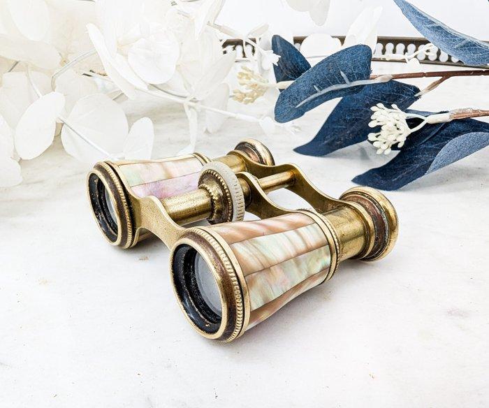 Toneelkijker - Jumelles Napoléon III - Nacre et laiton -, Antiek en Kunst, Curiosa en Brocante