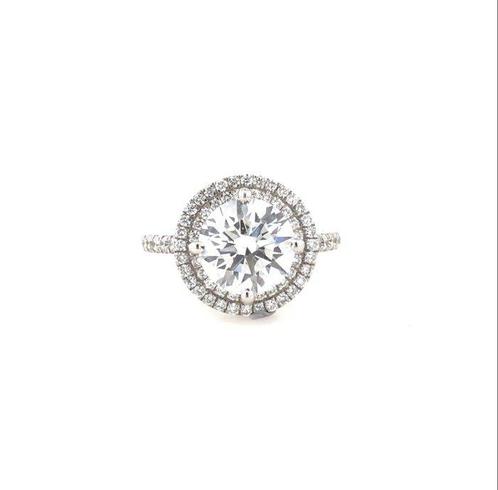 Ring - 18 karaat Witgoud -  2.55ct. tw. Diamant (Lab-grown), Handtassen en Accessoires, Ringen