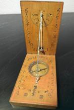 Antieke Neurenbergse Diptych Zonnewijzer - Afdekplaatje,