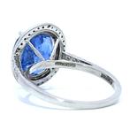 Bague Platine - 6.49ct. tw. Saphir - Diamant - Origine - Sri, Bijoux, Sacs & Beauté