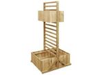 Veiling - VidaXL plantenbak met latwerk 80x60x165cm, Nieuw