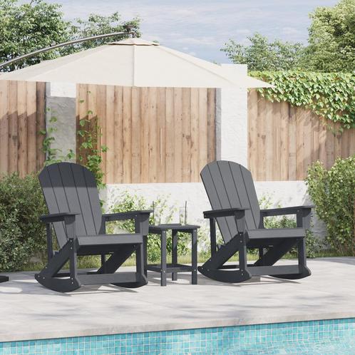 vidaXL Adirondack Schommelstoelen 2 pcs Lichtgrijs 73.5 x 92, Tuin en Terras, Tuinsets en Loungesets, Nieuw, Verzenden