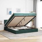 vidaXL Ottoman bed met matras en LEDs 160x200cm fluweel, Verzenden, Nieuw
