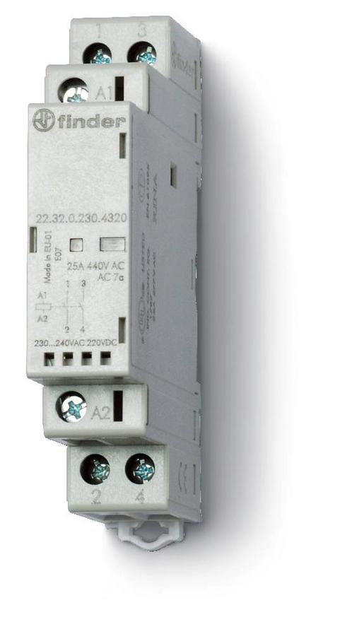 Finder 25A Installatie Contactor Met LED Indicator -, Doe-het-zelf en Bouw, Elektriciteit en Kabels, Verzenden