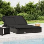 vidaXL Ligbed 2-persoons met dak 213x118x97 cm poly rattan, Verzenden, Nieuw