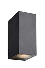 Lucide ZORA LED - wandlamp IP44 zwart op en neer schijnend, Verzenden, Nieuw, Netvoeding, Led