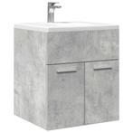 vidaXL Wastafelkast 41x38,5x46 cm bewerkt hout betongrijs, Huis en Inrichting, Verzenden, Nieuw