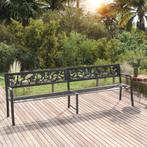 vidaXL Banc double de jardin 246 cm Noir Acier, Jardin & Terrasse, Verzenden, Neuf