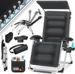 Tuinstoel - Ligstoel - Verstelbaar - Opvouwbaar - Zwart - KE, Tuin en Terras, Ligbedden, Verzenden, Nieuw