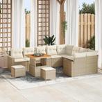 vidaXL Tuinbank Set 12 pcs Beige poly rattan, Tuin en Terras, Tuinsets en Loungesets, Verzenden, Nieuw