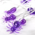 LED 3 Meter Paarse Spinnen Lampjes Halloween Lichtslang Deco, Verzenden, Nieuw