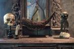 Sculpture, NO RESERVE PRICE-Engraved horn of a water buffalo