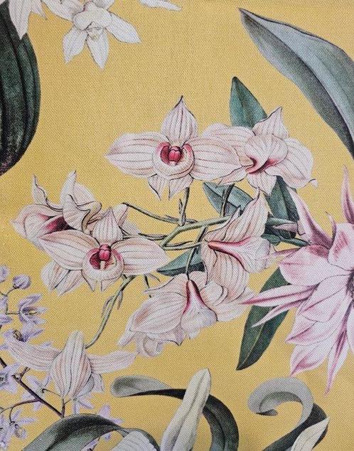 Tissu fleuri avec sélection dorchidées - 300x280cm -, Antiek en Kunst, Antiek | Tapijten, Tafelkleden en Textiel