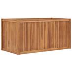 vidaXL Plantenbak verhoogd 100x50x50 cm massief teakhout, Verzenden, Nieuw