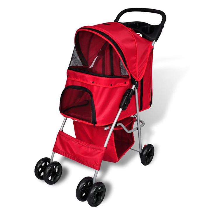 vidaXL Wandelwagen voor hond rood, Animaux & Accessoires, Autres accessoires pour animaux, Envoi