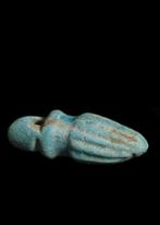 Égypte ancienne, période tardive Faïence émaillée Amulet, Antiquités & Art