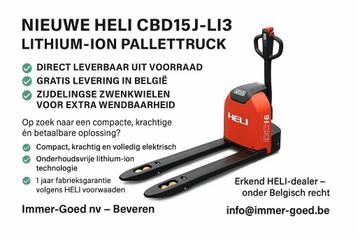 Nieuwe HELI CBD15J-LI3 lithium-ion pallettruck beschikbaar voor biedingen
