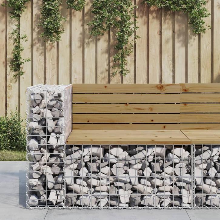 vidaXL Tuinbank schanskorfontwerp 92x71x65,5 cm, Tuin en Terras, Tuinsets en Loungesets, Nieuw, Verzenden