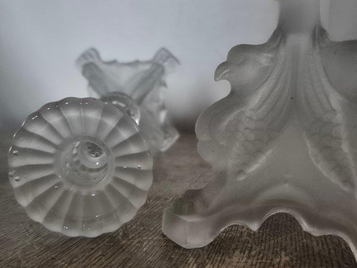 Val Saint Lambert - Kaarsenhouder (2) - Glas, Antiquités & Art, Antiquités | Meubles | Tables