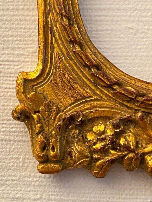 Cadre - Bois, feuille dor - Rocaille, Antiquités & Art, Curiosités & Brocante
