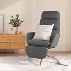 vidaXL Relaxstoel met voetensteun stof donkergrijs, Huis en Inrichting, Fauteuils, Verzenden, Nieuw