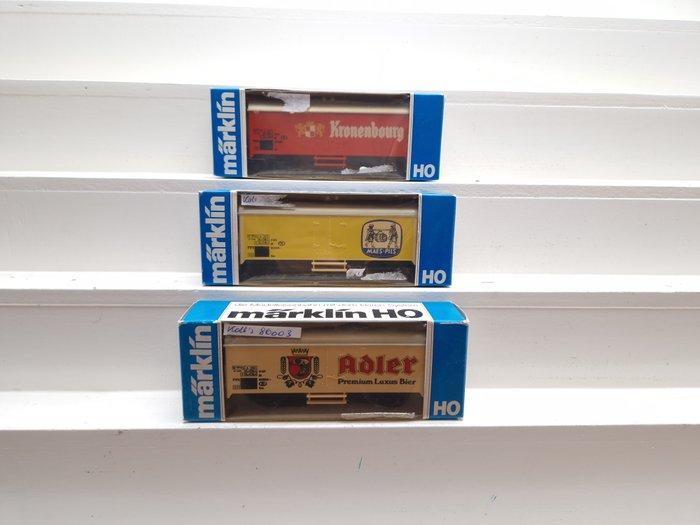 Märklin H0 - 4415 (8 - Modeltrein goederenwagon (3) - 2x, Hobby en Vrije tijd, Modeltreinen | H0