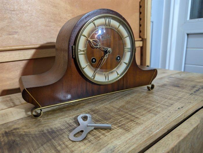 Tafelklok - Art Deco Hout, Messing - 1930-1940, Antiquités & Art, Antiquités | Horloges