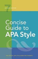 Concise Guide to APA Style 9781433832734, Boeken, Verzenden, Gelezen, American Psychological Association