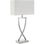 tectake Tafellamp Avina, modern design, 60W - nikkelkleurig, Huis en Inrichting, Lampen | Tafellampen, Verzenden, Nieuw