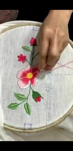 drap en pur lin avec broderie à la main Punto Pittura - Drap