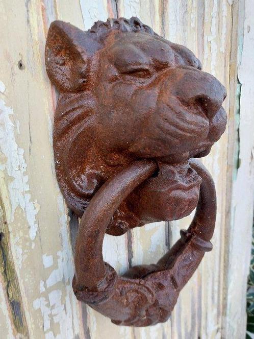 Wanddecoratie - Europa - zware deurklopper leeuw, Antiek en Kunst, Curiosa en Brocante