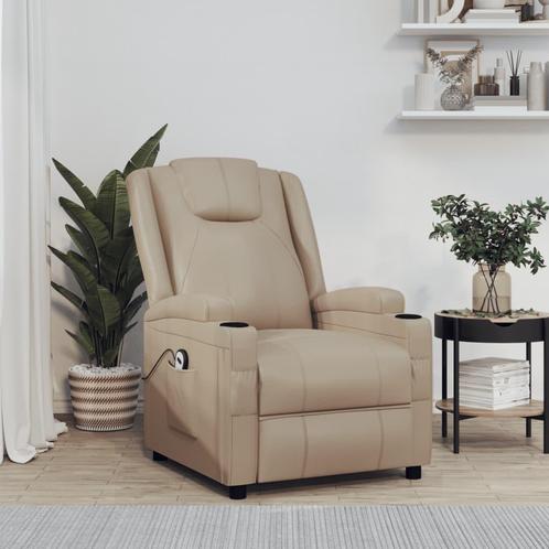 vidaXL Sta-op-stoel kunstleer cappuccinokleurig, Huis en Inrichting, Fauteuils, Nieuw, Verzenden