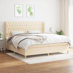 vidaXL Sommier à lattes de lit avec matelas Crème, Maison & Meubles, Verzenden, Neuf