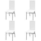 vidaXL Chaises de salle à manger 4 pcs Blanc Similicuir