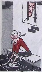 Huilende vrouw in de gevangenis (lijst optie, Lithos), Verzenden