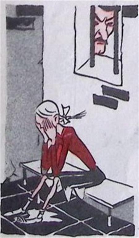 Huilende vrouw in de gevangenis (lijst optie, Lithos), Antiek en Kunst, Kunst | Litho's en Zeefdrukken, Verzenden