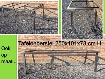 Eettafel - NIEUW tafelonderstel 250x101x73 cm H - tuintafel