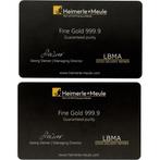 2 gram - Goud .999 - Heimerle + Meule, Germany