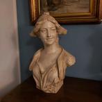 Jef Lambeaux (1852-1908) - Buste, Bust of a woman - 69 cm -