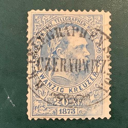 Oostenrijk 1873 - 20 Kreuzer Telegraphenpostzegel Eerste, Postzegels en Munten, Postzegels | Europa | Oostenrijk