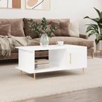 vidaXL Salontafel 90x50x40 cm bewerkt hout hoogglans wit, Verzenden, Nieuw