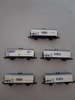 Trix N - Modeltrein goederenwagon (5) - Set van 5 witte, Hobby & Loisirs créatifs, Trains miniatures | Échelle N
