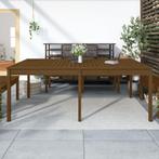vidaXL Table de jardin marron miel 203,5x100x76 cm bois, Verzenden