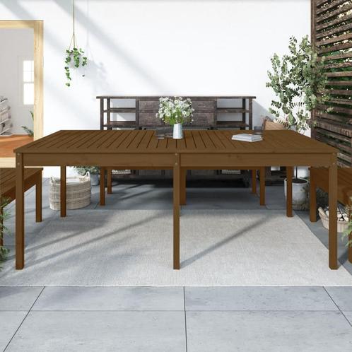 vidaXL Table de jardin marron miel 203,5x100x76 cm bois, Tuin en Terras, Tuinsets en Loungesets, Verzenden