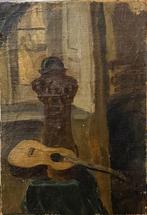 Scuola italiana (XIX-XX), firmato Morelli - Interno con, Antiek en Kunst, Kunst | Schilderijen | Klassiek