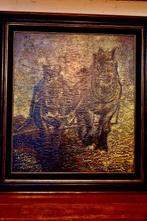 Robert Berghmans (1925-2005) - Ploegende paarden